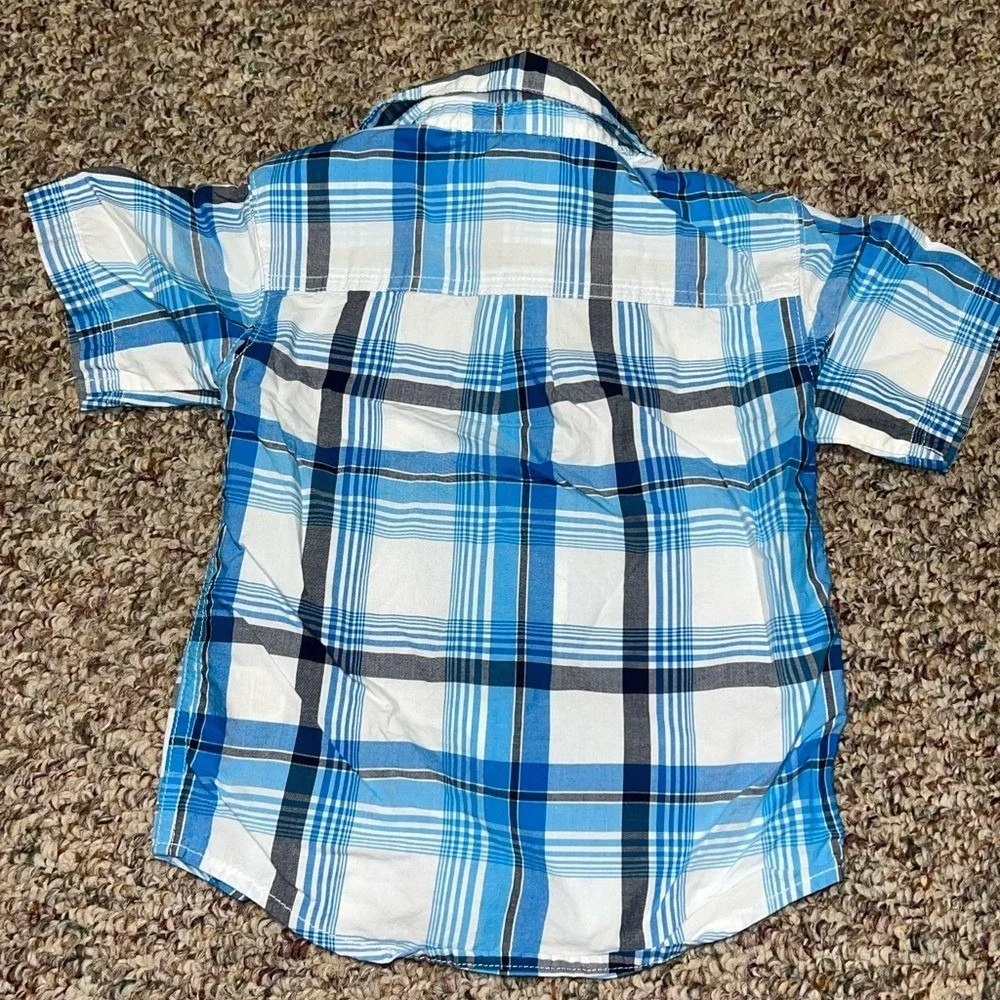 Boys tolddler size 2T shirt top Carter's Plaid Button Down Shirt dress up